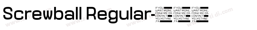 Screwball Regular字体转换
